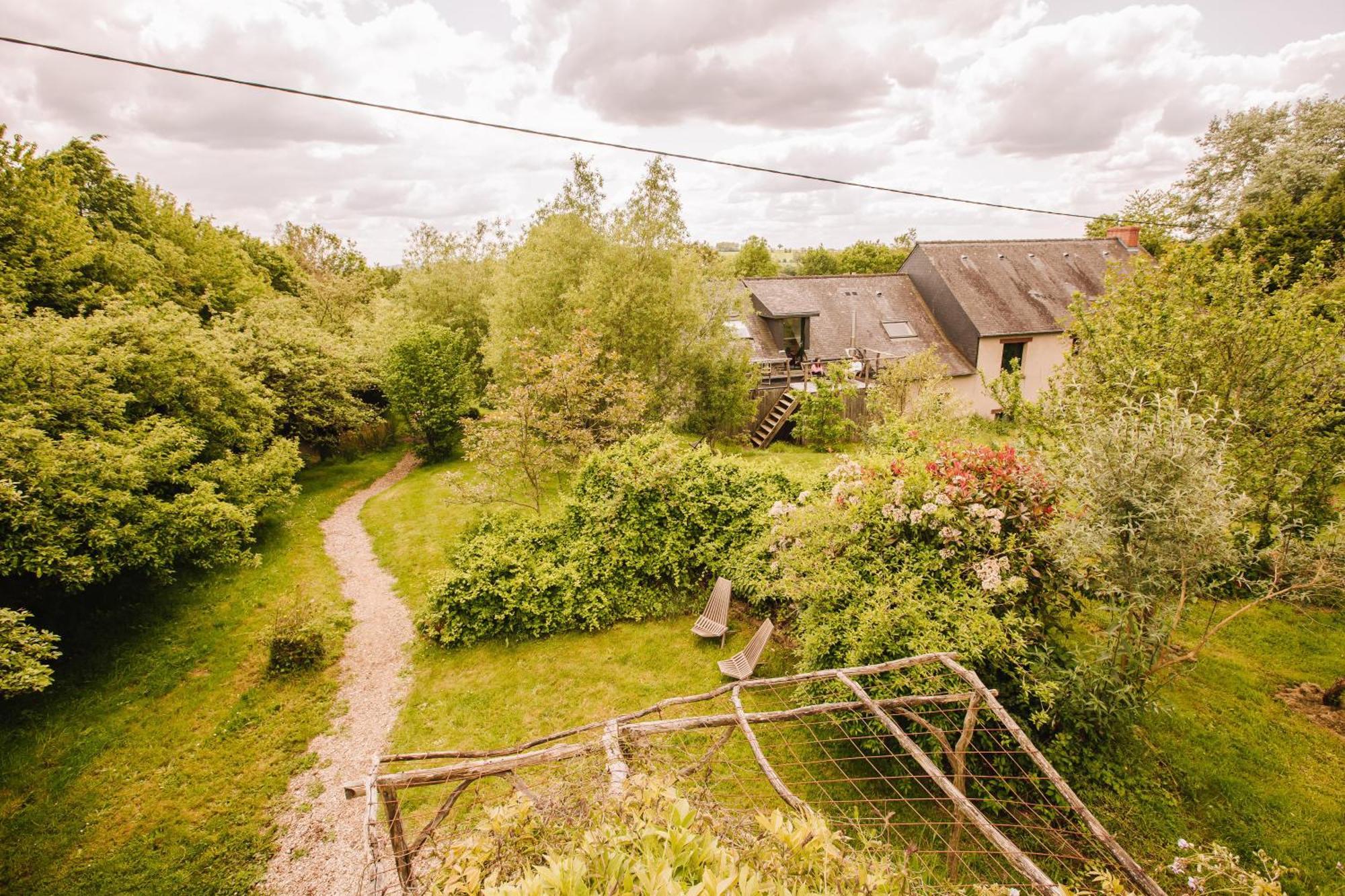 Ecolodge La Belle Verte Saint-Mʼhervé Bagian luar foto